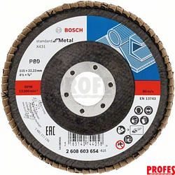 Lamelový brusný kotouč X431, Standard for Metal 115 mm, 22,23 mm, 80 2608603654