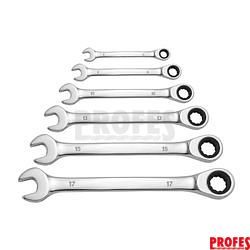 GK TOOLS Sada očkoplochých ráčnových klíčů 8 dílů | 8-19 mm