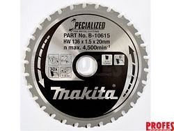 Pilový kotouč na dřevo Makita B-10615 Specialized, 136x20mm, 30 zubů