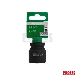 Nástrčný klíč pro rázové utahování s úchytem 1/2" s vnitřním šestihranem, rozměr: 24mm, délka 38 mm