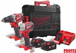 Sada aku nářadí Milwaukee M18CBLPP2A-402C BRUSHL.COMBO KIT IN2, 4933464536