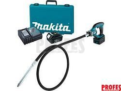 Aku zhutňovač betonu Makita DVR450RTE - 2x aku 18V/5.0Ah, 3.5kg, v kufru