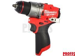 Bezuhlíková aku vrtačka s příklepem Milwaukee M12 FPD2-0 - 12V, 45Nm, 2 rychl., 1.4kg, bez akumulátoru a nabíječky (4933479867)