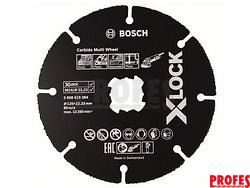 Univerzální řezný kotouč z tvrdokovu pro úhlové brusky se systémem X-LOCK Bosch Carbide Multi Wheel - 125x1.0x22.23mm (2608619284)