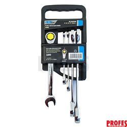 XTLINE Sada očkoplochých ráčnových klíčů 72 zubů, 5 dílů | 8-19 mm, plastový držák