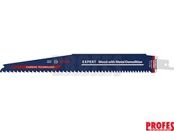 Pilový list do pily ocasky na stavební dřevo Bosch EXPERT Wood with Metal Demolition - 225mm (2608900398)