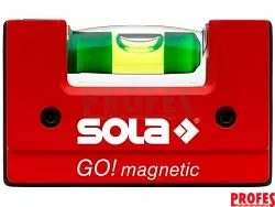 Kompaktní vodováha Sola GO! magnetic - 6.8cm, silný magnet, polyamid, červená (01621101)
