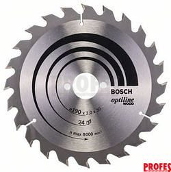 Pilový kotouč Optiline Wood 190 x 30 x 2,0 mm, 24