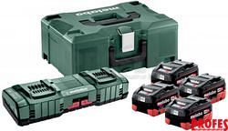 Basic-Set LiHD 18V 4x8,0Ah LiHD + 2 ASC 145 + metal Metabo 685135000