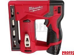 Aku sponkovačka Milwaukee M12 BST-202X - 2x aku 12V/2.0Ah, 6-14mm, 1.6kg, v kufru (4933459635)