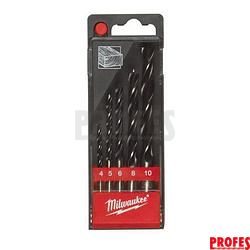 4932352465 vrtáky do dřeva sada 5ks 4-10mm DIN 7487 E