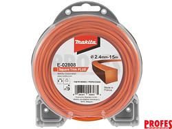 Makita E-02808 struna nylonová Plus hranatá 2,4mm/15m