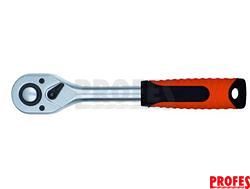 33015 ráčna vyhnutá, délka 145 mm, 72 zubů, s přepínací páčkou