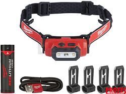 Svítilna/čelovka Milwaukee L4 HL-201 - 1x 4V/2.5Ah REDLITHIUM™ USB, 475lm, 0.2kg (4933459443)