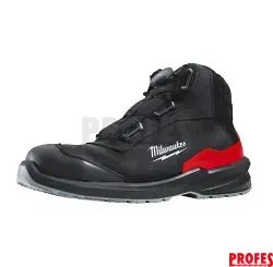 Bezpečnostní obuv, vodoodpudivá kůže nubuk, systém BOA® Fit Milwaukee Flextred™ S3S B1M110133 ESD SC FO SR černá barva (vel.42), 4932498125