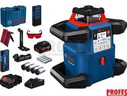 Rotační laser Bosch GRL 600 CHV Professional - 1x aku 18V/4.0Ah, 600m, červený, 1.3kg, příslušenství (0601061F00)