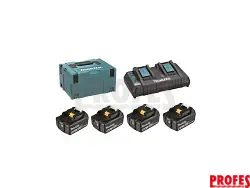 Makita 197626-8 sada 4xBL1850B + dvojnabíječka DC18RD + systainer