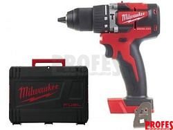 Bezuhlíková aku vrtačka s příklepem Milwaukee M18 CBLPD-0X - 18V, 60Nm, 2 rychl., kufr, bez akumulátoru a nabíječky (4933464557)