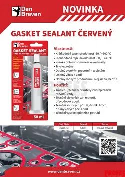 Gasket sealant červený 50 ml, tuba v blistru