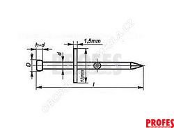 Hřeb nastřelovací 3,8x22 mm TD22K