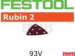 50x Brusný papír - brusivo pro deltabrusky Festool RO 90 DX, DELTEX a RS 300, RS 3, LRS 93 (Festool Rubin 2 STF V93/6 P80 RU2/50) 93mm, zr. 80 (499163)