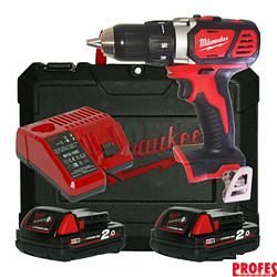 Aku vrtačka bez příklepu Milwaukee M18 BDD-202C - 2x aku 18V/2.0Ah, 50Nm, 2 rychl., 1.8kg, kufr (4933443555)