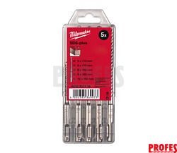Vrtáky M2 SDS Plus Milwaukee (dvoubřité) průměr 5 ÷ 10 mm, Sada 5 ks, 4932352338