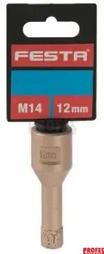 Korunka diamantová vykružovací, O 12 mm, M14, FESTA