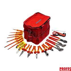 21-ti dílná sada elektrikářského nářadí 1000V EN60900 CrV v praktické brašně Xtline VDE17321