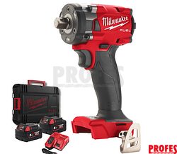 Aku 1/2" rázový utahovák Milwaukee M18 FIW2P12-502X, 339 Nm, 2x aku M18 B5 + M12-18 FC, 4933478447