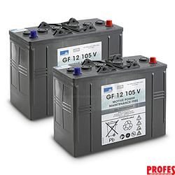 Sada baterií Gel 2x 12V/105Ah, 24 V, 105 Ah, bezúdržbové