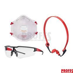 4932492068 ochranný set pro tesaře, brýle + respirátory + zátkové chrániče sluchu