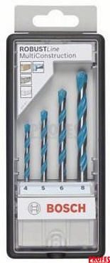 sada vrtáků CYL-9 Multi Construction 4-5-6-8mm