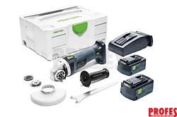 Bezuhlíková aku úhlová bruska Festool AGC 18-125 Li 5,2 EB-Plus - 2x aku 18V/5.2Ah, 125mm, 2.7kg, kufr (575344)