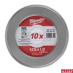 4932478998 řezací kotouč 125*1*22,2mm ocel, balení 10ks v kovovém boxu