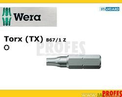 066485 Bit TX 10 – 867/1 Z. Šroubovací bit 1/4 Hex, 25 mm, pro šrouby s vnitřním TORX