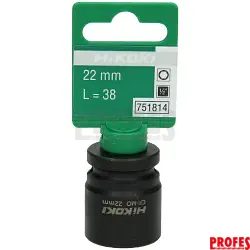 Nástrčný klíč pro rázové utahování s úchytem 1/2" s vnitřním šestihranem 22 mm