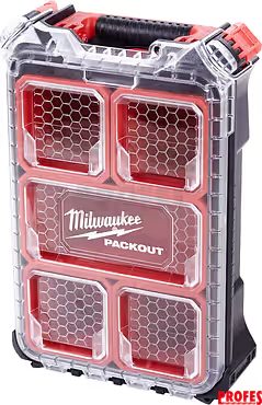 Modulární kufr - plastový organizér Milwaukee PACKOUT - 390x250x120mm, 5 přepážek (4932464083)