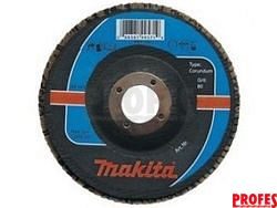 Lamelový brusný kotouč Makita P-65218 - 150x22.2mm, zrnitost K40, na broušení měkké oceli, hliníku, měkkých něžělezných kovů a jejich slitin, plastů, dřeva nebo litiny pro úhlové brusky