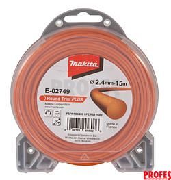 E-02749 struna nylonová Plus 2,4mm, 15m, oranžová, kulatá = old 369224792