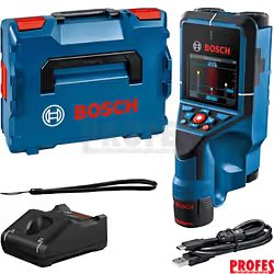 Aku detektor Bosch D-tect 200 C Professional - 1x aku 12V/2.0Ah, 4xAA, 200mm, 0.7kg, kufr L-BOXX 136 (0601081601)