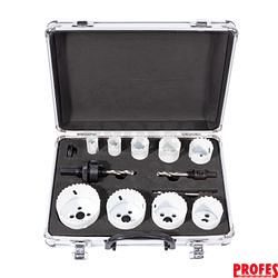 XTLINE Sada vykružovacích bimetalových korunek 13 dílů | 19-64 mm, hlinikový box