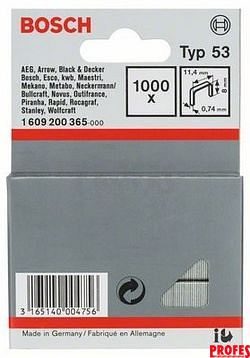 Sponky do sponkovačky, typ 53, 11,4 x 0,74 x 8mm 1000ks