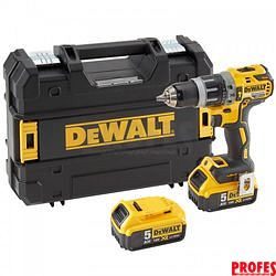 Aku bezuhlíková vrtačka s příklepem 18V XR 2x5,0Ah DeWALT DCD796P2
