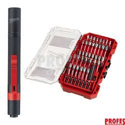 Sada rázových bitů Milwaukee Shockwave s tužkovou svítilnou (39 ks)