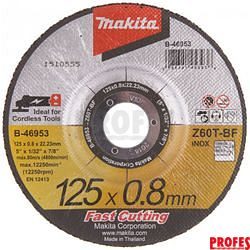 MAKITA B-46953 řezný kotouč 125x0,8x22mm nerez