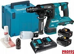 Bezuhlíkové aku vrtací kladivo SDS-plus Makita DHR280PT2J - 2x aku 18V/5.0Ah, 2.8J, 4.9kg, AVT, v kufru