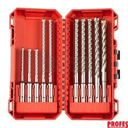Vrtáky čtyřbřité pr. 5 -12 mm Milwaukee SDS-Plus MX4 Set (Sada 10 ks)