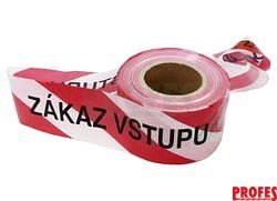 Bariérová páska 80mmx250m červeno/bílá-VSTUP ZAKÁZÁN