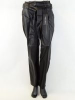 Nenošené černé koženkové kalhoty Amisu